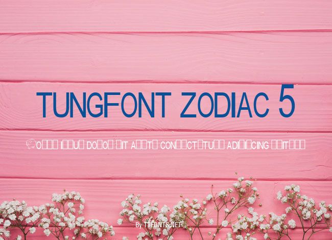 tungfont zodiac 5 example
